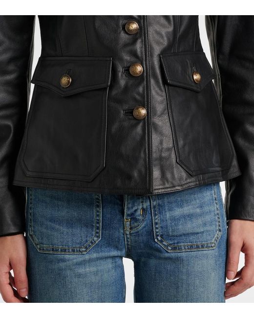 Nili Lotan Black Geraldine Leather Jacket