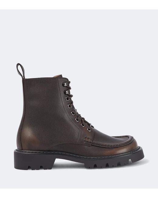 Loewe Black Sierra Leather Combat Boots for men