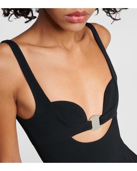 David Koma Blue Cutout Jumpsuit