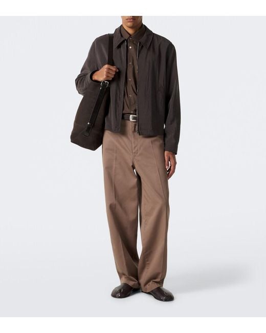 Lemaire Black Silk-Blend Blouson Jacket for men