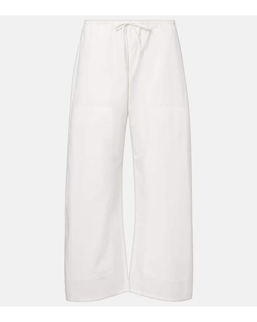 Pantalones Barrel Kyoto De Algodon Leset de color White