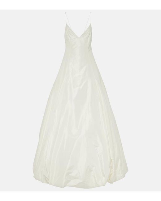 Danielle Frankel White Bridal Pippa Silk Taffeta Gown
