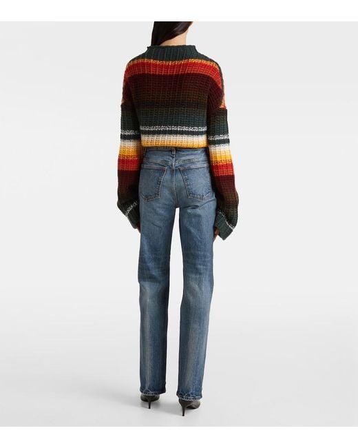 Khaite Blue Danielle High-Rise Straight Jeans