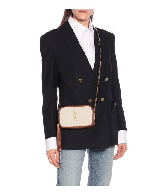 Saint Laurent Lou Mini Canvas Crossbody 