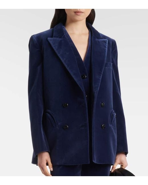 Blazé Milano Blue Jealousy Everynight Cotton Velvet Blazer