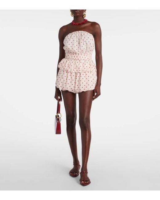 Posse Pink Aurelia Polka-Dot Shorts