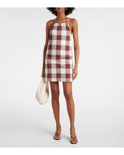 Vestido Corto Callie De Algodon A Cuadros Posse de color Multicolor