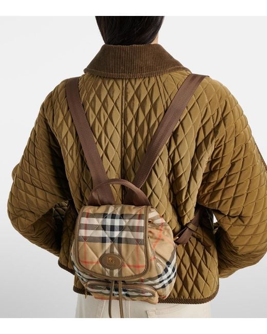 Burberry Natural Mini Check Backpack