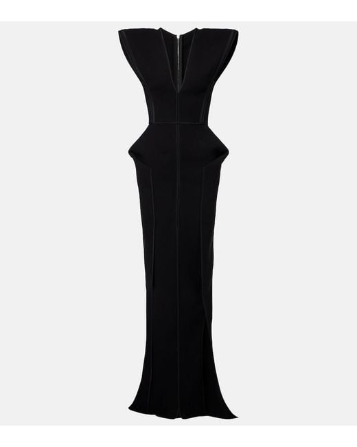 Maticevski Black Graduate Peplum Gown
