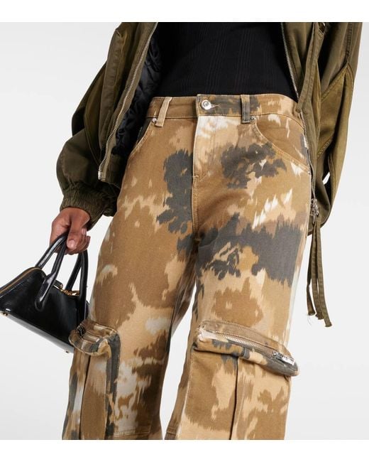 Blumarine Natural Camouflage Cargo Pants