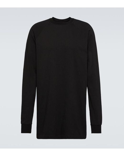 Rick Owens Black Baseball Cotton Jersey Sweatshirt for men