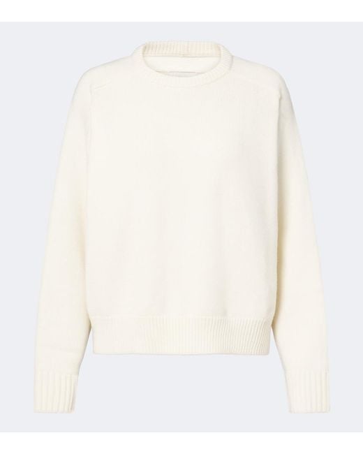 Loulou de Saison White Breha Wool And Cashmere Sweater