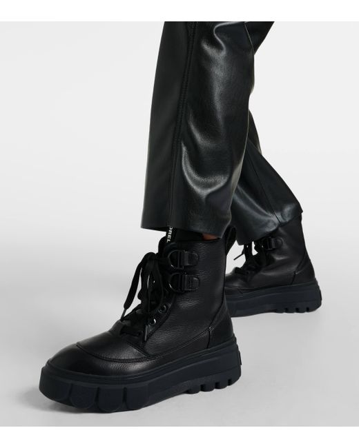 Sorel Black Caribou X Leather Lace-up Boots