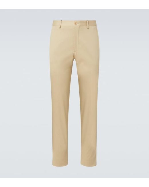 Etro Natural Slim-Fit Cotton-Blend Gabardine Trousers for men