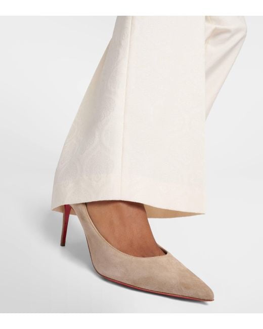 Christian Louboutin Brown Kate 85 Suede Pumps
