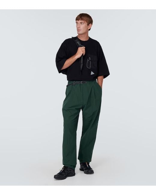 And Wander Hose Nylon Chino Tuck in Green für Herren