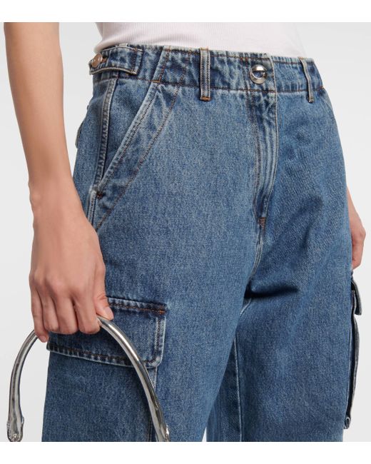 Pantalon cargo ample en jean Coperni en coloris Blue