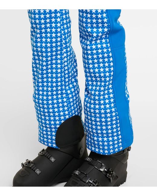 Goldbergh Blue Starstruck Printed Down Ski Suit