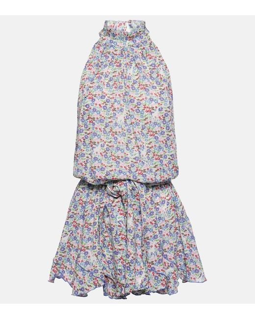 Poupette White Bianca Floral Minidress