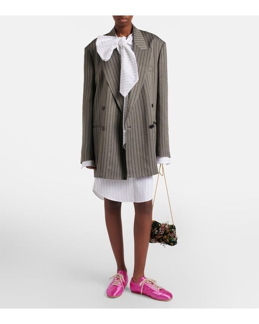 Dries Van Noten Pink Satin Sneakers