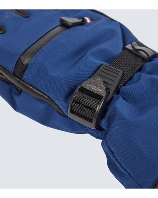 3 MONCLER GRENOBLE Blue Ski Gloves for men