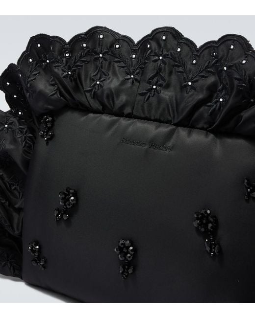 Simone Rocha Black Pillowcase Embellished Clutch for men