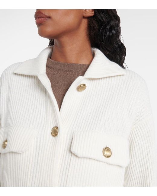 Brunello Cucinelli Natural Belted Wool, Cashmere, And Silk Cardigan