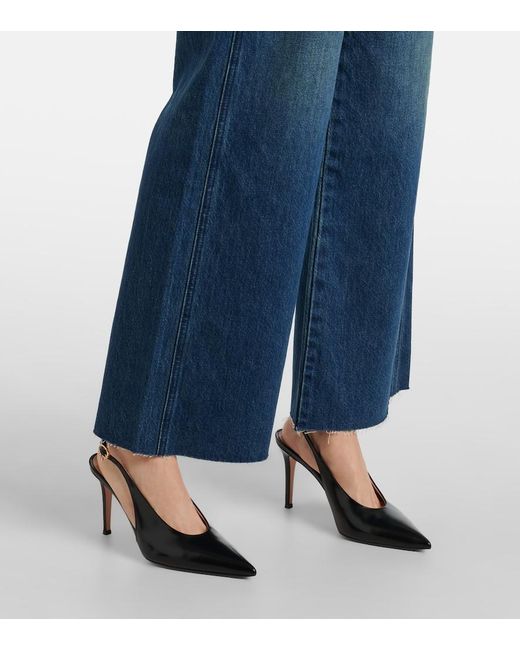 Veronica Beard Blue Taylor Wide-Leg Jeans