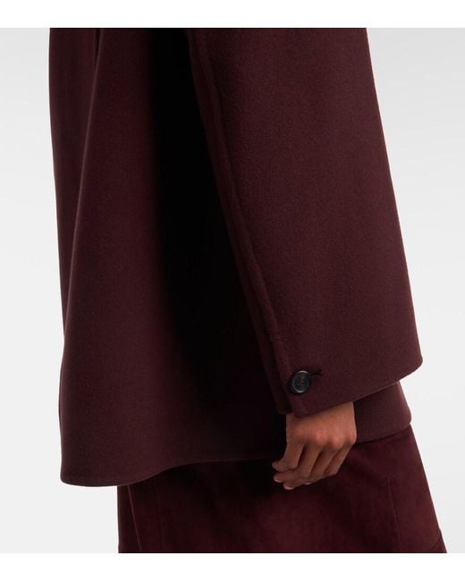 Max Mara Purple Virgin Wool Coat