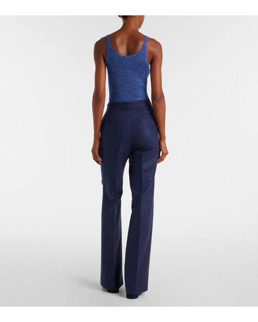 Gabriela Hearst Blue Vesta Silk Flared Pants