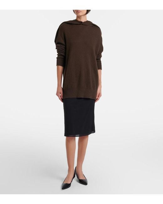 The Row Brown Odelle Cashmere Sweater