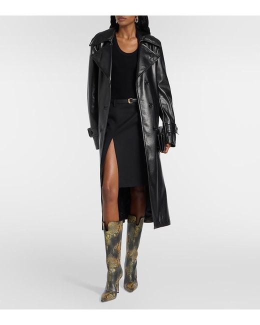 Jimmy Choo Green Archive Boot 100 Leather Knee-High Boots
