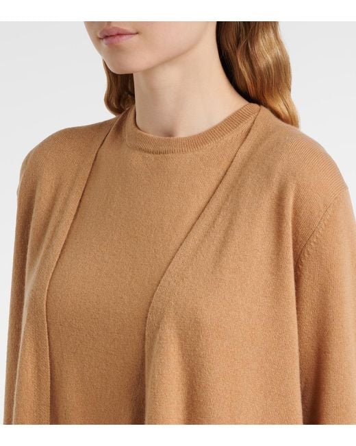 Jardin Des Orangers Natural Wool And Cashmere Cardigan