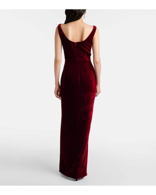 Roland Mouret Red Velvet Gown