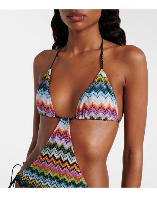 Missoni White Zigzag Swimsuit
