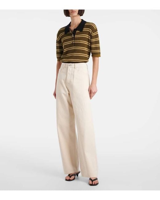 Jean Ample A Taille Haute Rohe en coloris White