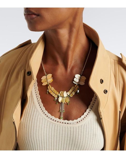 Isabel Marant Metallic Halsey Embellished Necklace