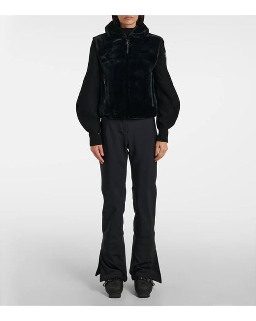 Fusalp Black Jacke Paige Aus Wolle Und Faux Shearling