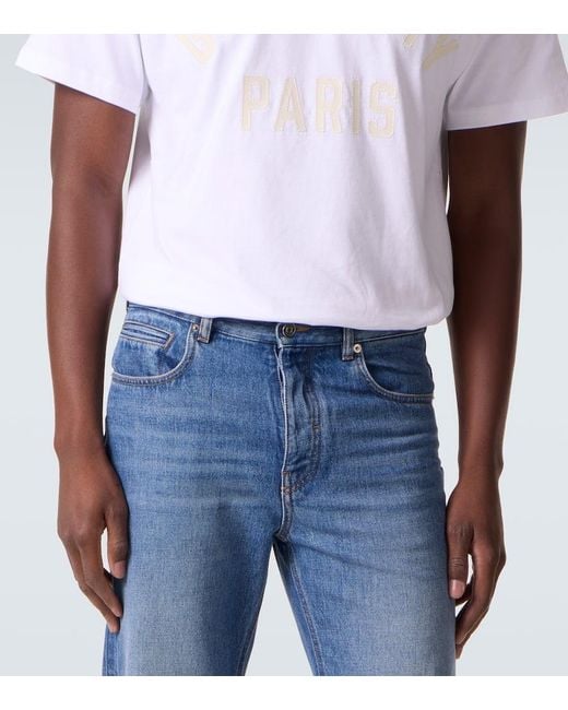 Givenchy Blue Couture Seam Straight Jeans for men