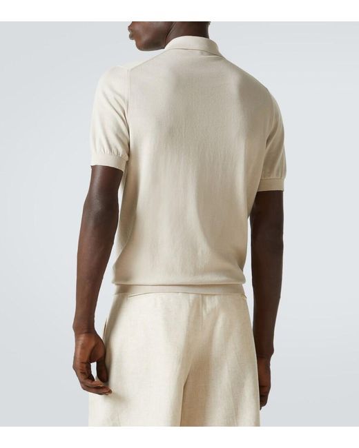 Fedeli Natural Cotton Polo Shirt for men