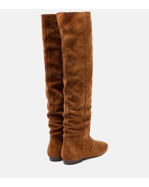 Isabel Marant Brown Solya Suede Knee-High Boots
