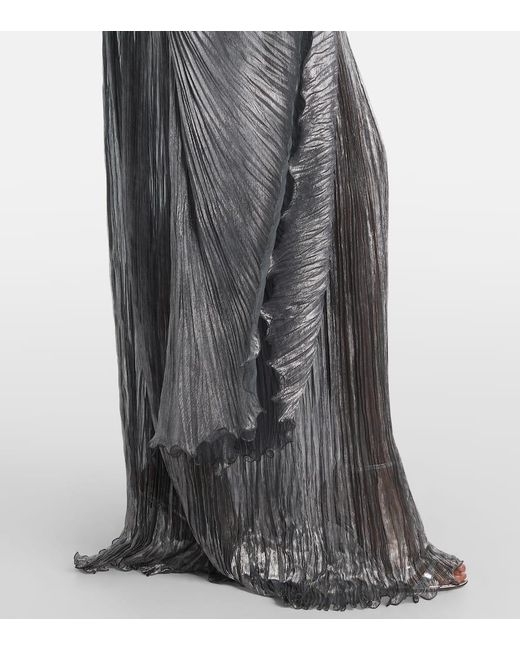 Maria Lucia Hohan Gray Robe Catia Aus Seide
