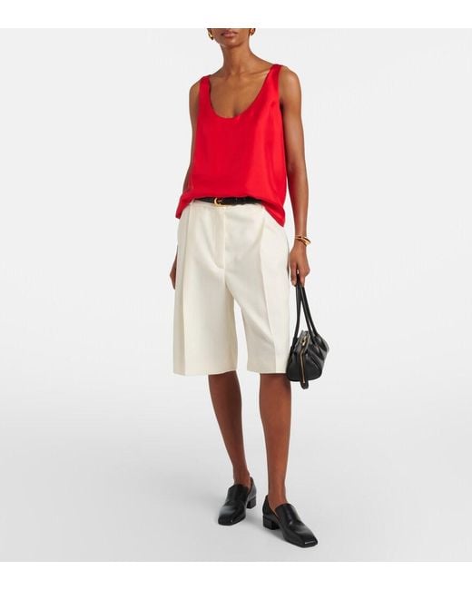 Top De Seda Rohe de color Red