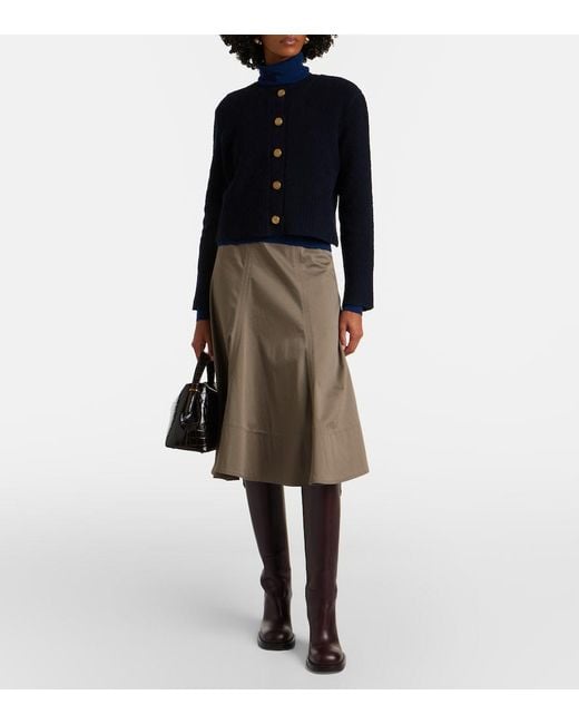 Altuzarra Blue Harris Cropped Wool-Blend Cardigan