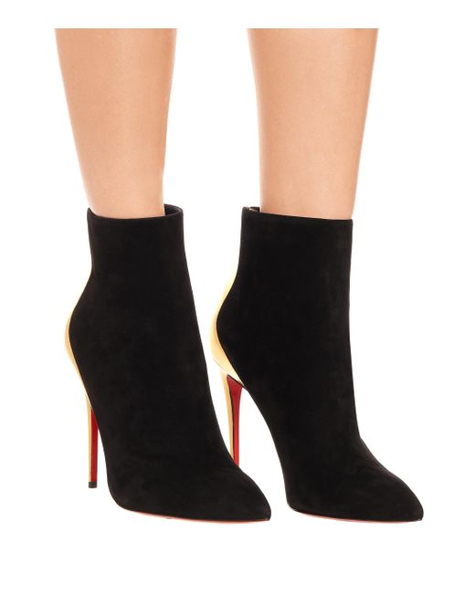 Bottines Delicotte 100 en cuir et daim Daim Christian Louboutin en ... Bottines Delicotte 100 en cuir et daim Daim Christian Louboutin en ...