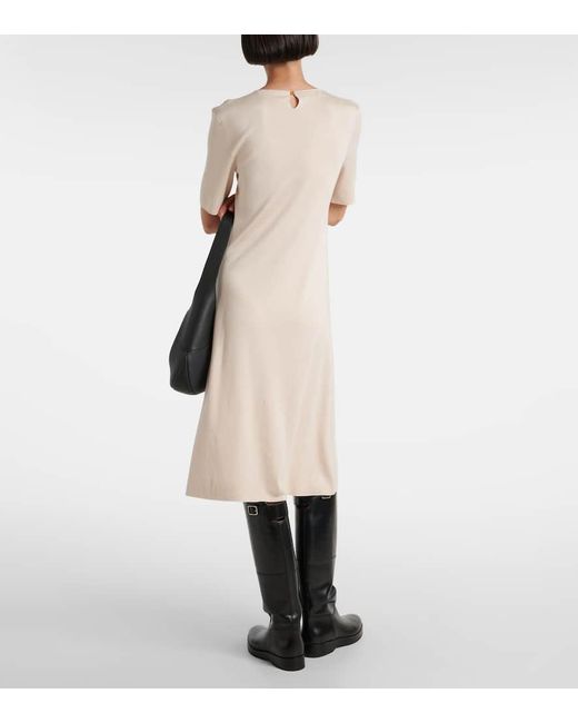 Loro Piana Natural Midikleid Lyskamm Aus Seide