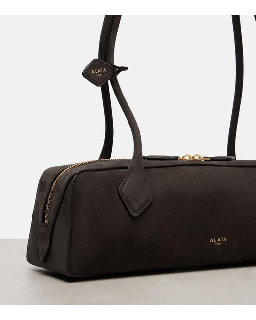 Alaïa Black Le Teckel Medium Suede Shoulder Bag