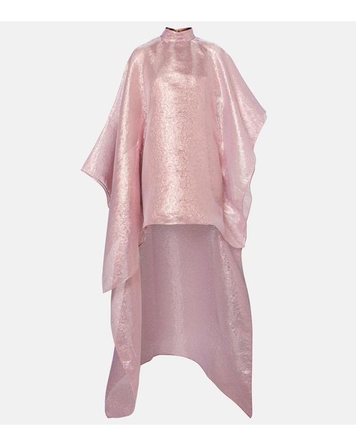 ‎Taller Marmo Pink Dallas Asymmetric Organza Kaftan