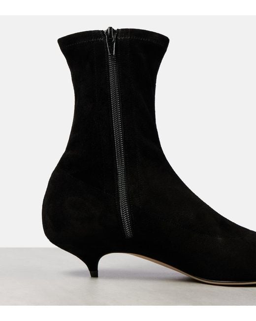 The Row Black Liisa Ankle Boots