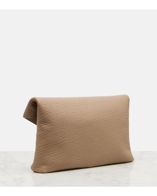 Saint Laurent Natural Clutch Cassandre Large Aus Leder